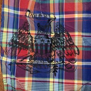 Polo Ralph Lauren Board Shorts US Navy Ships Sailors Men 32 Plaid Lined Nautical